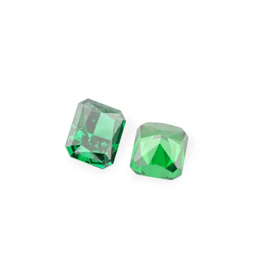 Gem Synthetic Corundum Created Corundum Rectangular Cut 10x12mm 2pcs Emerald