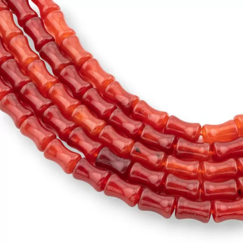 Jade Economic Line 8x12mm Tube Red Jade