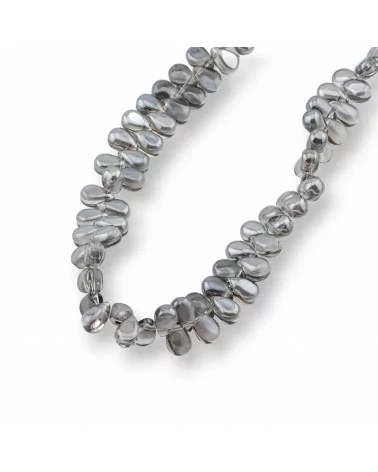 Perline Di Cristalli Gocce Briolette Lisce 9x6mm Silver-CRISTALLI A FILO | Worldofjewel.com