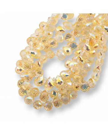 Perline Di Cristalli Gocce Briolette Sfaccettate 10x8mm Giallo-CRISTALLI A FILO | Worldofjewel.com