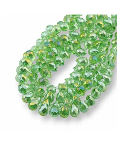 Perline Di Cristalli Gocce Briolette Sfaccettate 10x8mm Verde-CRISTALLI A FILO | Worldofjewel.com