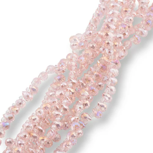 Perles Cristal Facettes Briolette Gouttes 8x6mm Rose