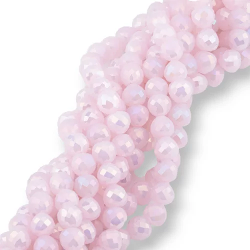 Perles de Cristal Gouttes Facettes Briolette 8x8mm Rose