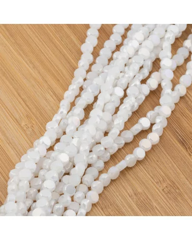 Perline Di Cristalli Tondo Piatto Sfaccettate 6mm Bianco-CRISTALLI A FILO | Worldofjewel.com