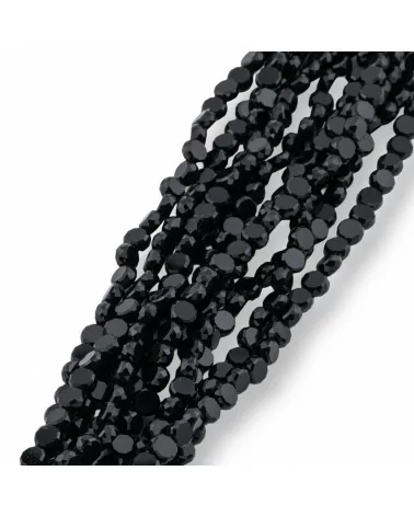 Perline Di Cristalli Tondo Piatto Sfaccettate 6mm Nero-CRISTALLI A FILO | Worldofjewel.com