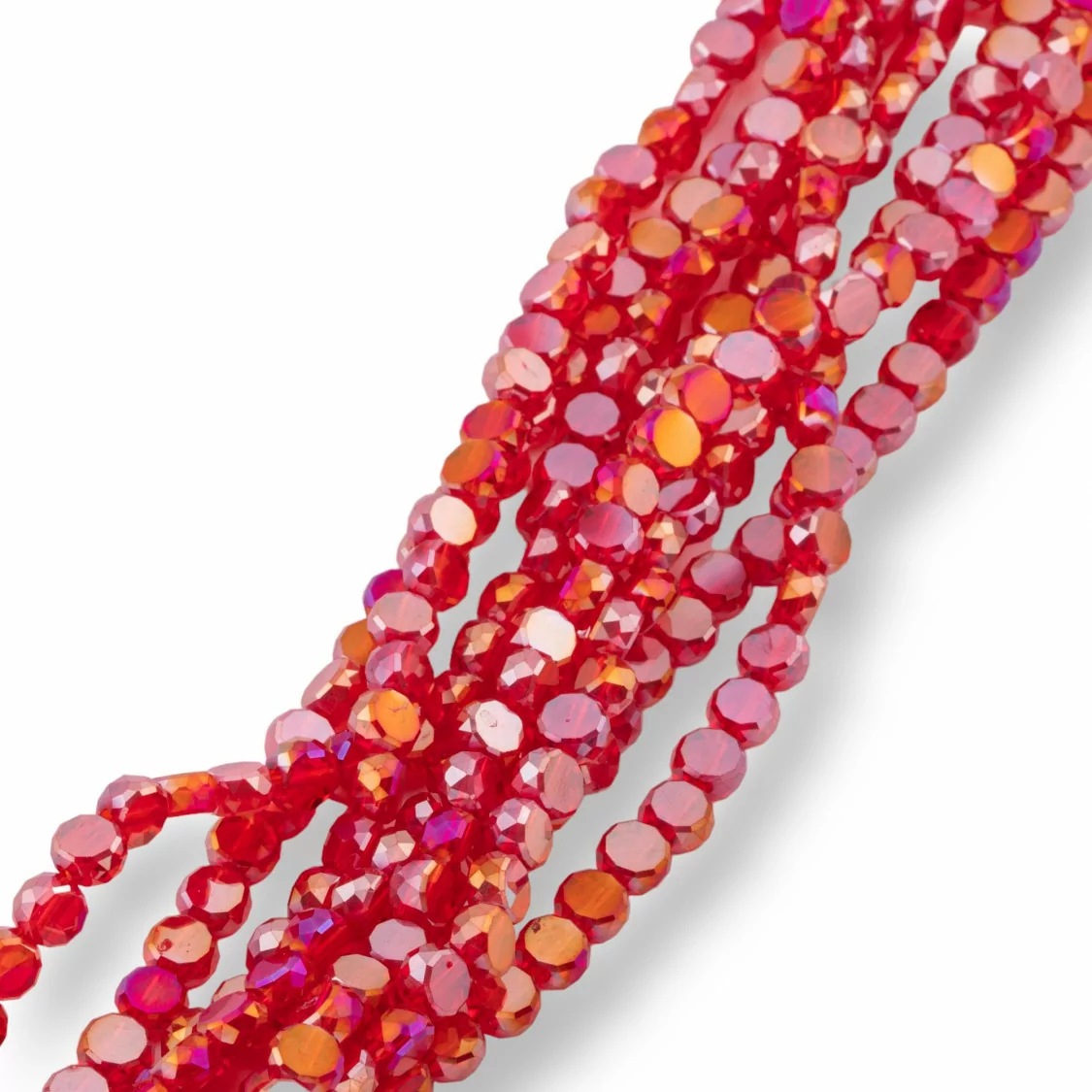 Perline Di Cristalli Tondo Piatto Sfaccettate 6mm Rosso-CRISTALLI A FILO | Worldofjewel.com