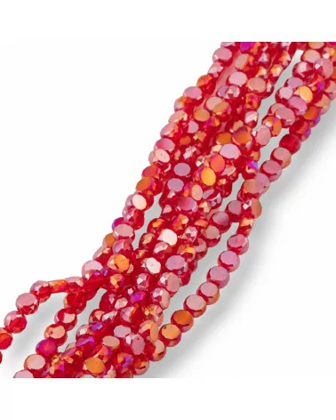 Perline Di Cristalli Tondo Piatto Sfaccettate 6mm Rosso-CRISTALLI A FILO | Worldofjewel.com