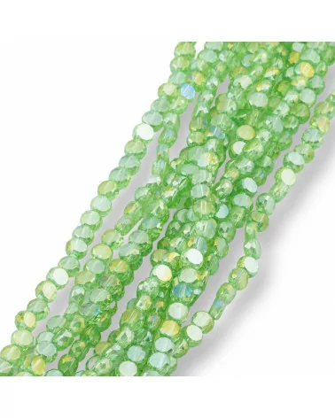 Perline Di Cristalli Tondo Piatto Sfaccettate 6mm Verde-CRISTALLI A FILO | Worldofjewel.com