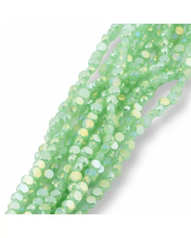 Perline Di Cristalli Tondo Piatto Sfaccettate 6mm Verde Chiaro-CRISTALLI A FILO | Worldofjewel.com