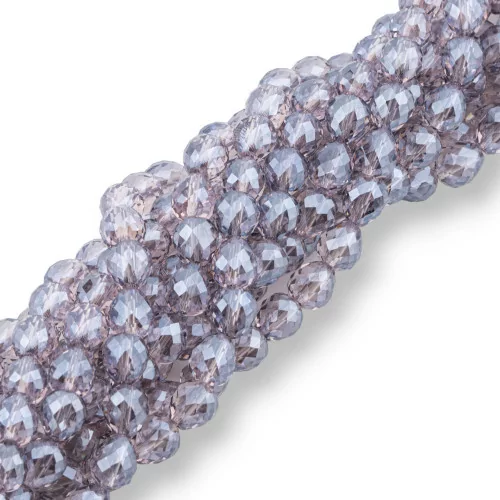 Crystal Beads Drops Briolette Faceted 8x8mm Powder