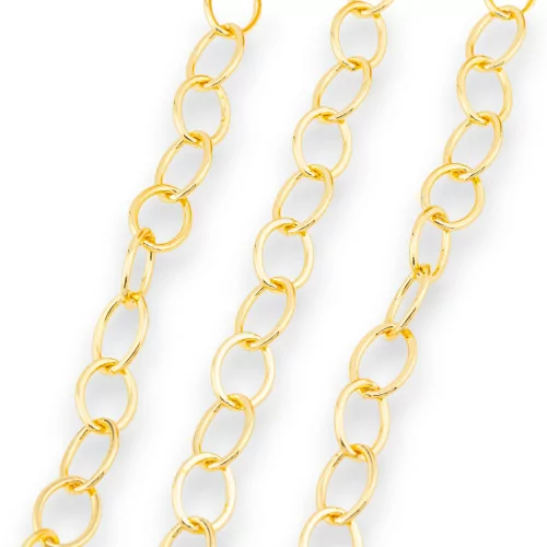 Brass Chain by the Meter 9x12,5mm 212SF 1 Meter Gold