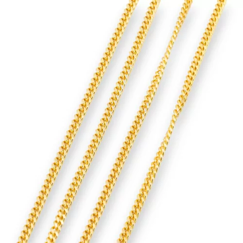 Messingkette Grumette 3mm 110SF 1 Meter Gold