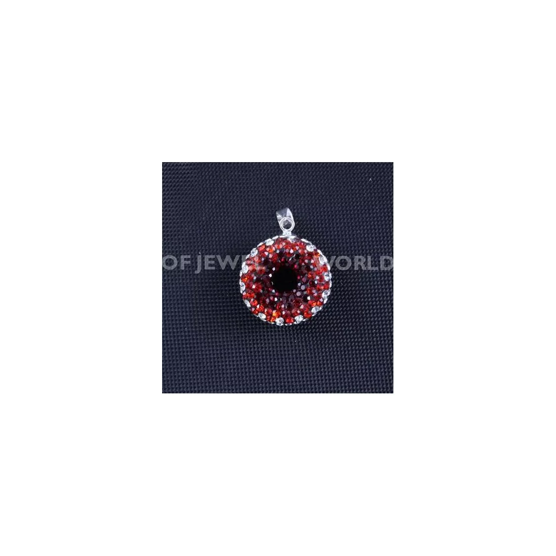 Pendente Di Argento 925 Con Strass Tondo Forato 20mm 1pz-ARGENTO 925 DESIGN ITALY | Worldofjewel.com