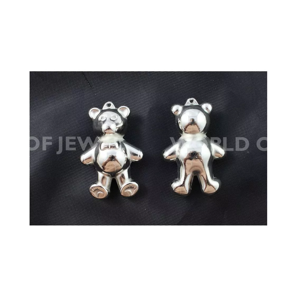 Pendente Di Argentone Orso 38x57mm - 1pz-CIONDOLI DI OTTONE | Worldofjewel.com