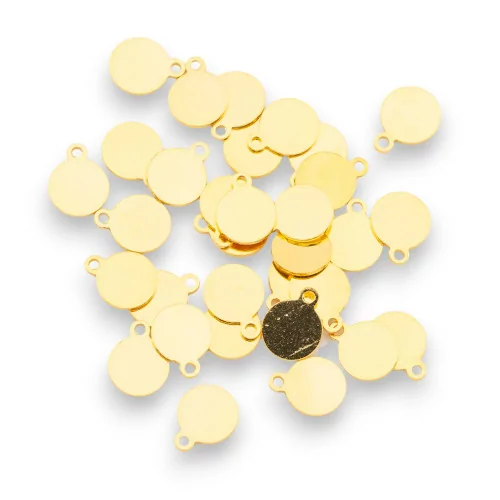 Bollatine Charms 925 Silver Round 6x0.50mm 5gr 35pcs Approx. Gold