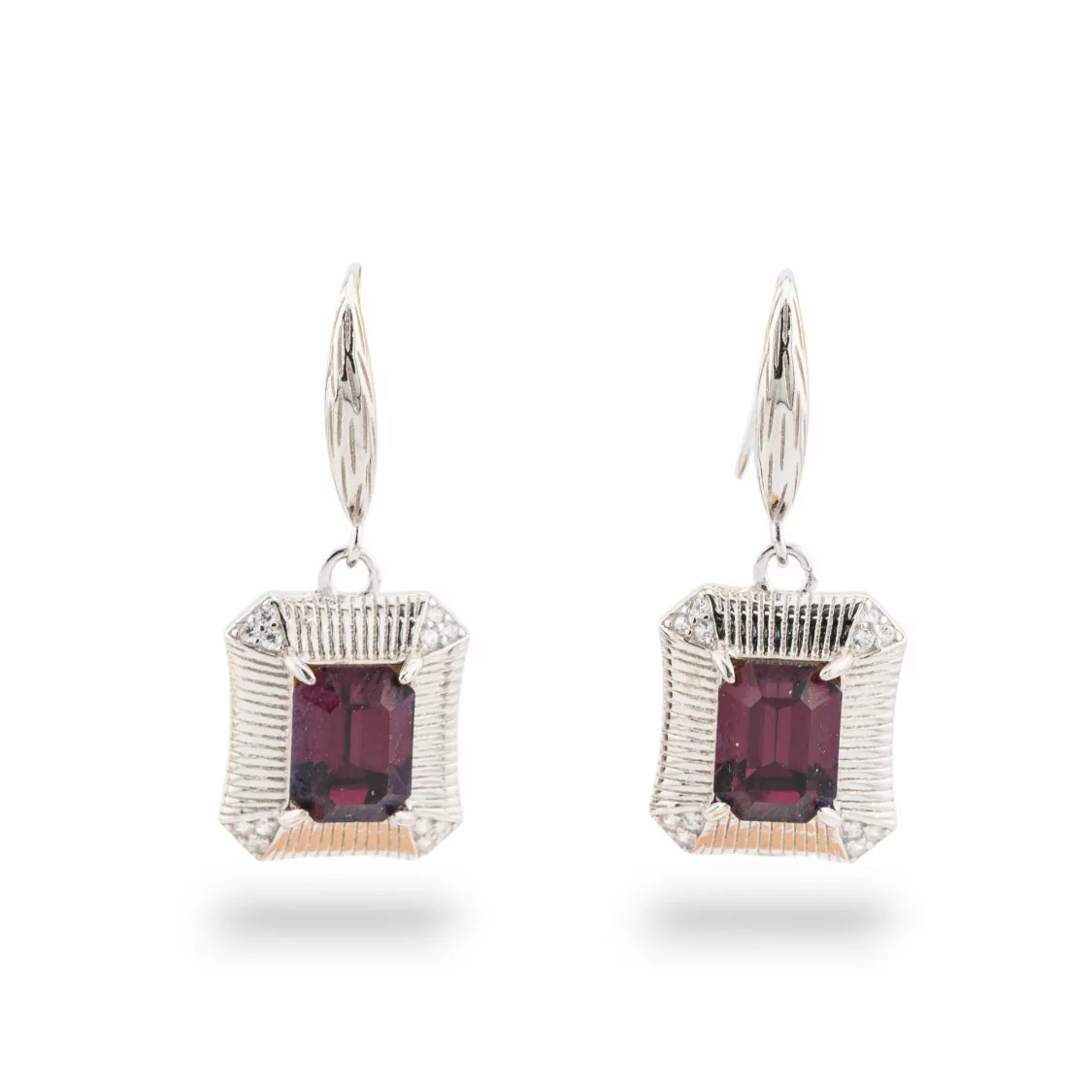 Orecchini Di Argento 925 1 Coppia Viola-ARGENTO 925 CRYSTAL | Worldofjewel.com