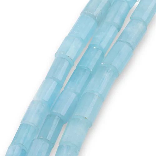 Aquamarine Milk Cylinder Faceted (VHB) 12MM