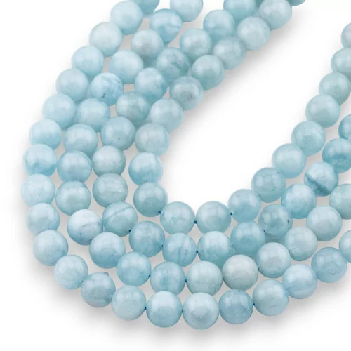 Aquamarine Milk Round Smooth (ASE) 10mm