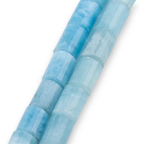 Aquamarine Milk Cylinder Faceted (VHB) 16MM