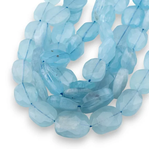 Aquamarine Milk Sasso Irregular Flat Faceted Gradation (ZHW) 65-70g