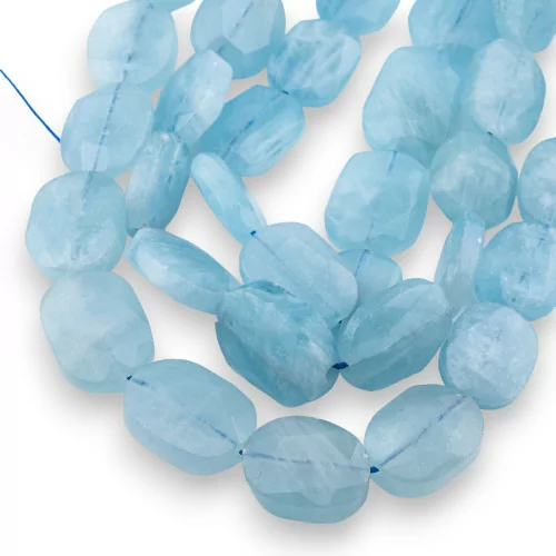 Aquamarine Milk Stone Irregular Flat Faceted Gradation (ZHW) 75-80g