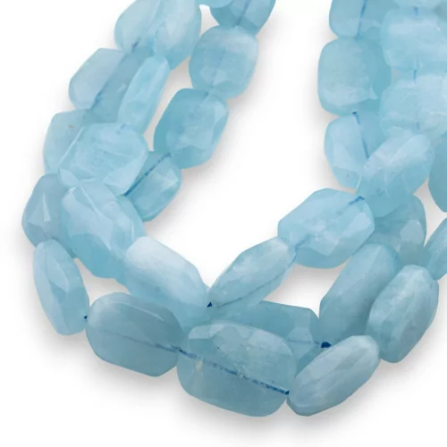 Aquamarine Milk Sasso Irregular Flat Faceted Gradation (ZHW) 80-90g