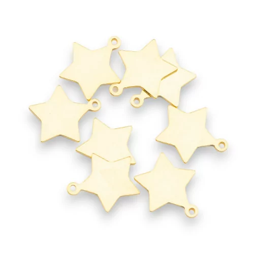 Bollatine Charms 925 Silver Star 12x0.8mm 8pcs Gold