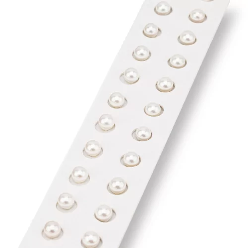 Perline Mezzo Foro Perle Di Maiorca Bianco Tondo Liscio 4mm 24pz-PERLINE MEZZO FORO | Worldofjewel.com