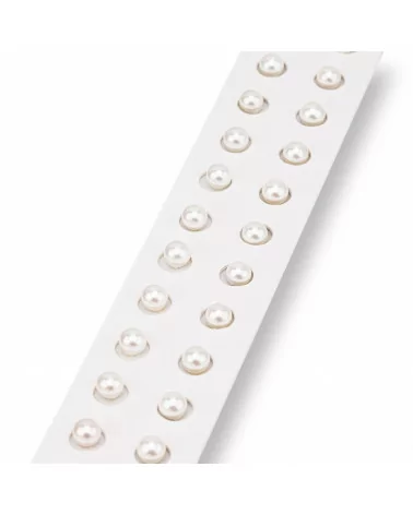 Perline Mezzo Foro Perle Di Maiorca Bianco Tondo Liscio 4mm 24pz-PERLINE MEZZO FORO | Worldofjewel.com