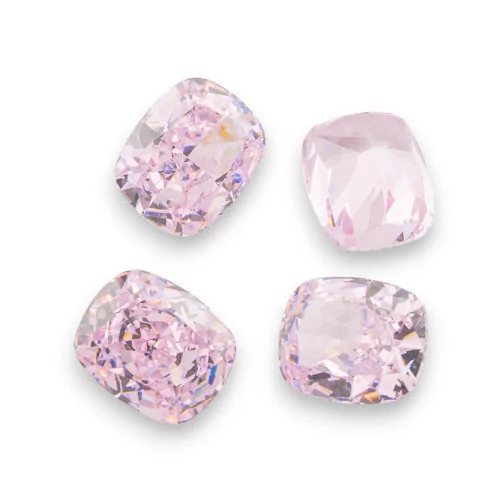 Gem Synthetic Corundum Created Corundum Cushion Cut 8x10mm 4pcs Pink