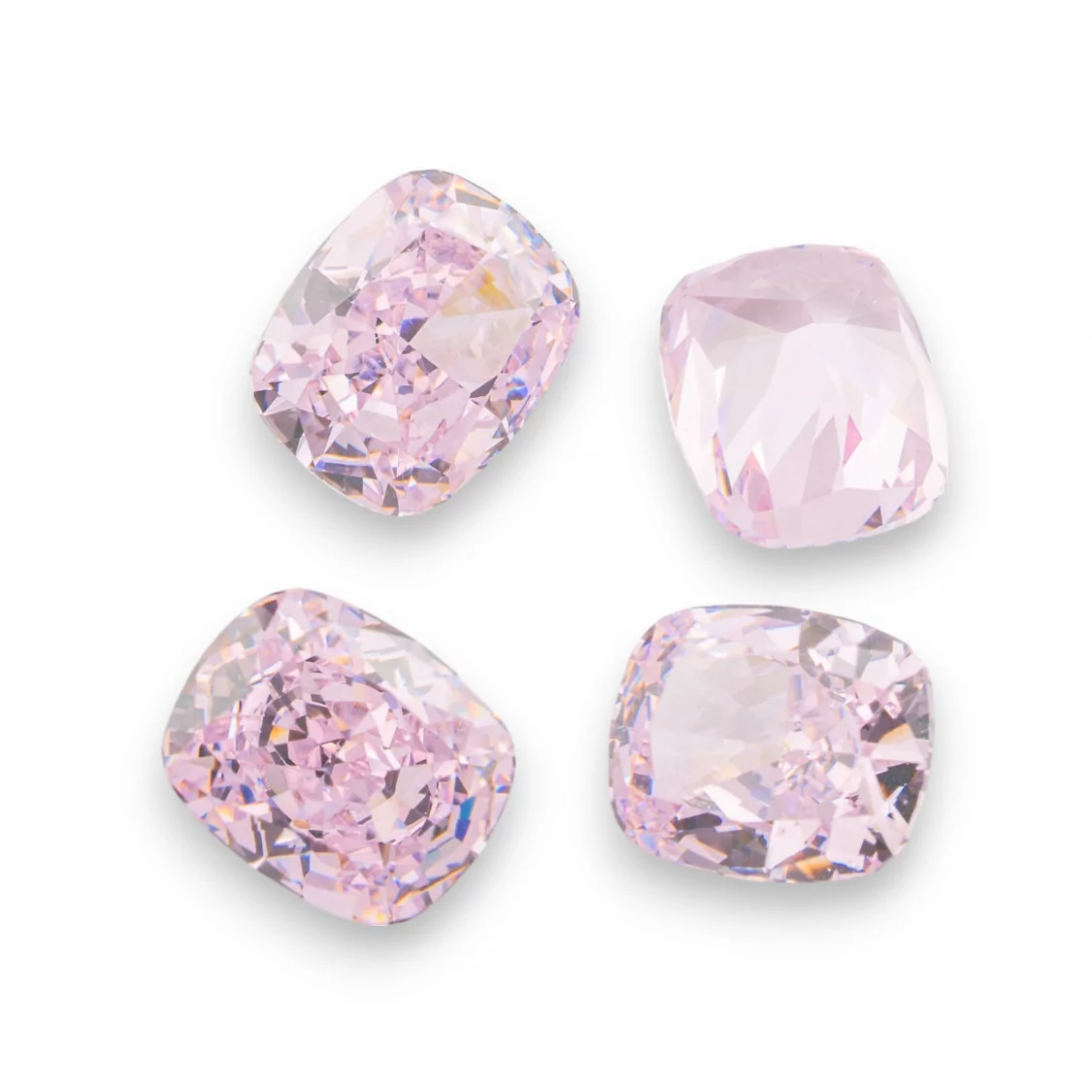 Gemma Corindone Sintetico Created Corundum Taglio A Cuscino 8x10mm 4pz Pink-PIETRE DA CASTONE E ZIRCONI | Worldofjewel.com