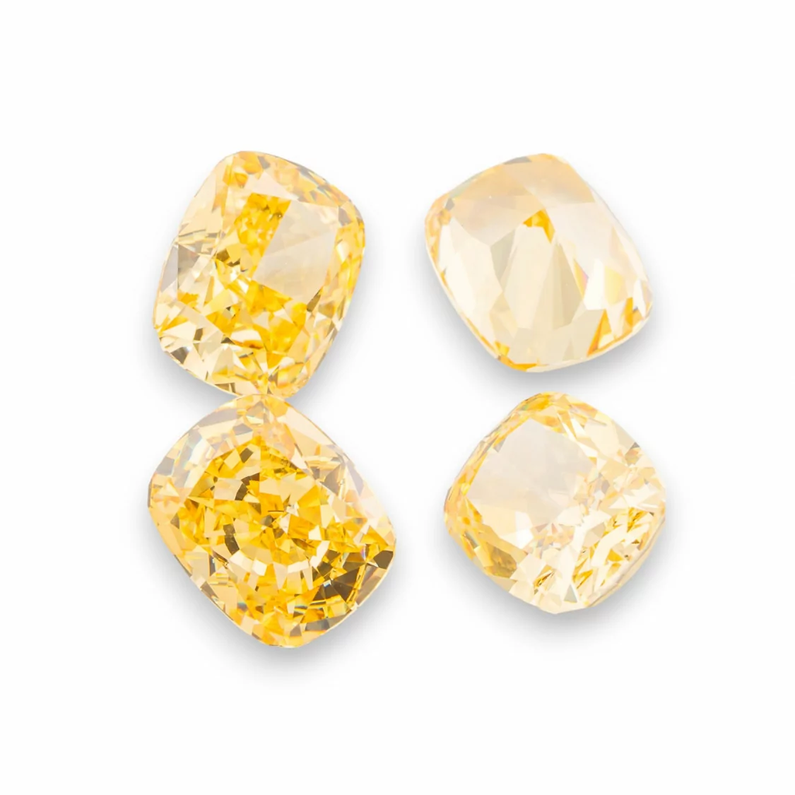 Gemma Corindone Sintetico Created Corundum Taglio A Cuscino 8x10mm 4pz Yellow Citrine-PIETRE DA CASTONE E ZIRCONI | Worldofjewel.com