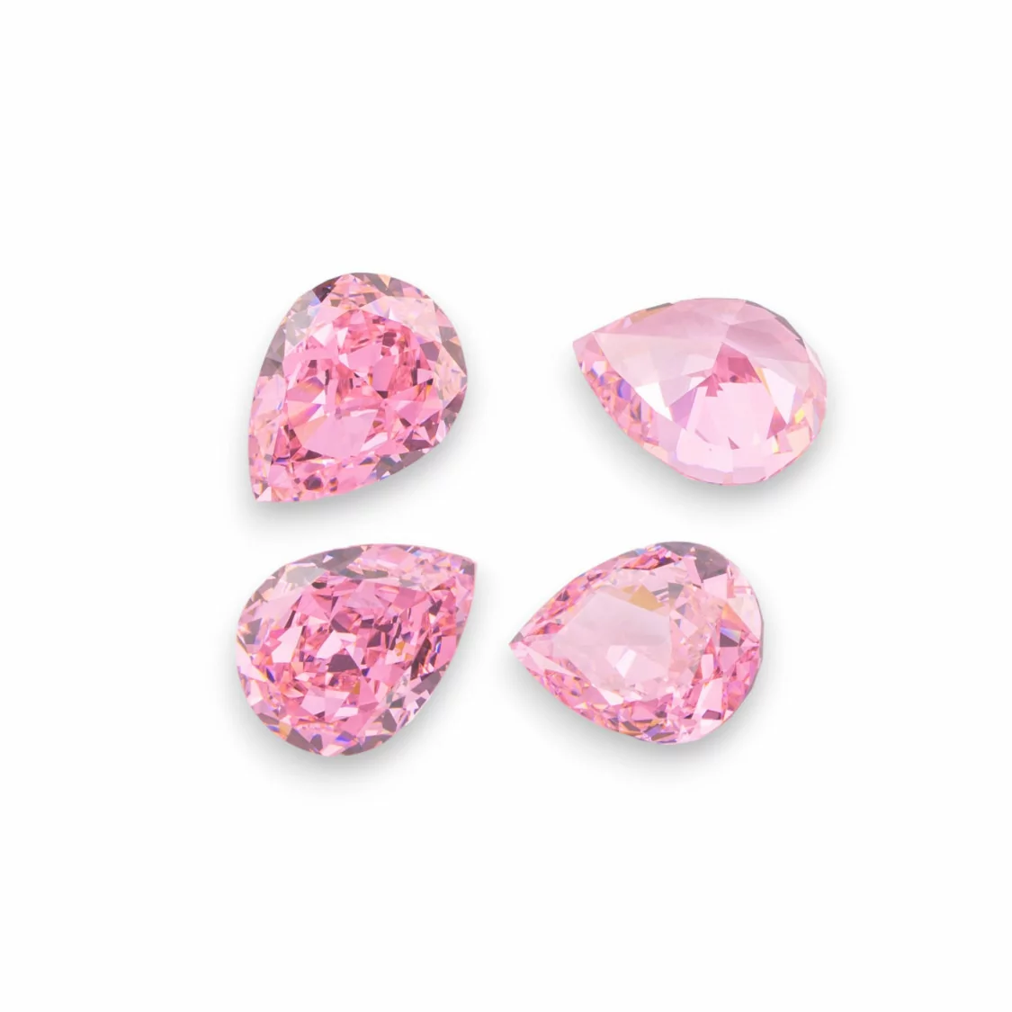 Gemma Corindone Sintetico Created Corundum Taglio A Goccia 7x9mm 4pz Pink Sapphire-PIETRE DA CASTONE E ZIRCONI | Worldofjewel.com