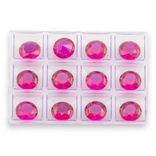 Gem Synthetic Corundum Created Corundum Brilliant Cut 5mm 12pcs Ruby