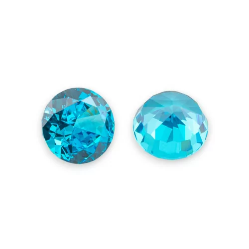 Gemma Corindone Sintetico Created Corundum Taglio Brillante 8mm 2pz Acquamarine