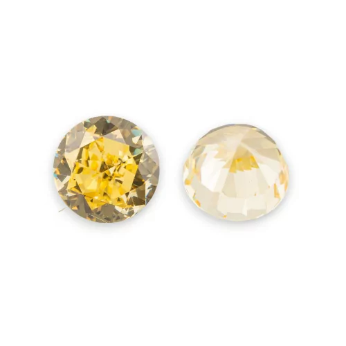 Corindon synthétique pierre précieuse créé corindon taille brillant 8mm 4 pièces citrine