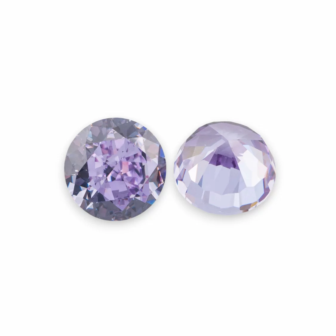 Gemma Corindone Sintetico Created Corundum Taglio Brillante 8mm 4pz Fancy Purple Blue-PIETRE DA CASTONE E ZIRCONI | Worldofjewel.com