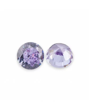 Gemma Corindone Sintetico Created Corundum Taglio Brillante 8mm 4pz Fancy Purple Blue-PIETRE DA CASTONE E ZIRCONI | Worldofjewel.com