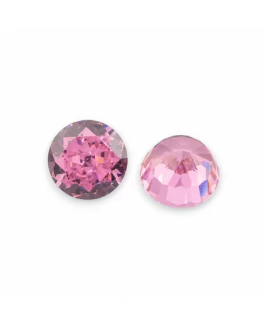 Gemma Corindone Sintetico Created Corundum Taglio Brillante 8mm 4pz M Pink-PIETRE DA CASTONE E ZIRCONI | Worldofjewel.com