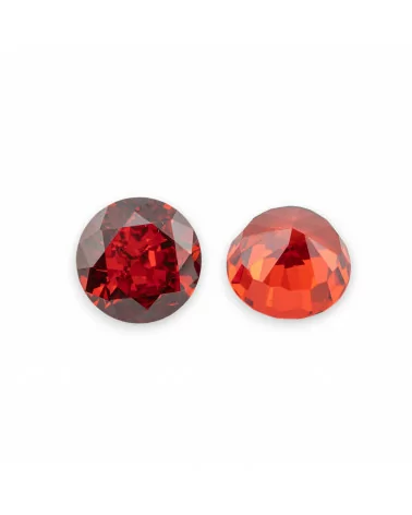 Gemma Corindone Sintetico Created Corundum Taglio Brillante 8mm 4pz Red-PIETRE DA CASTONE E ZIRCONI | Worldofjewel.com