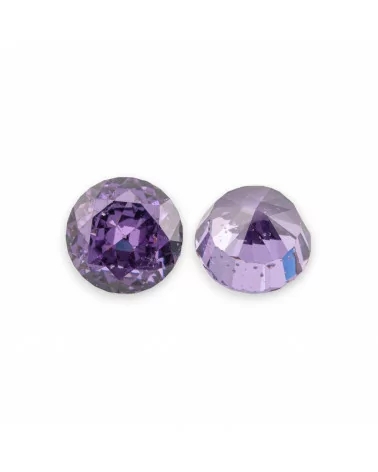 Gemma Corindone Sintetico Created Corundum Taglio Brillante 8mm 4pz Violet-PIETRE DA CASTONE E ZIRCONI | Worldofjewel.com