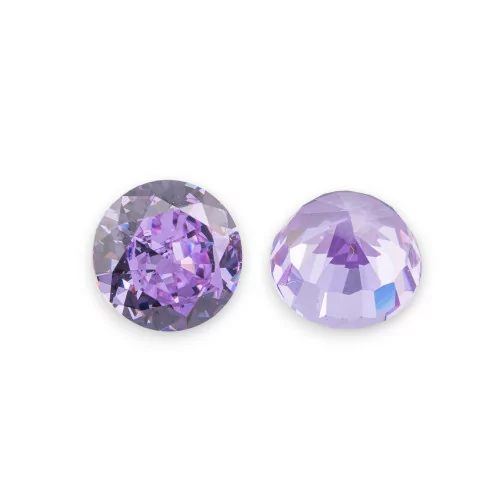 Corindon synthétique pierre précieuse créé corindon taille brillant 8mm 4 pièces améthyste violette