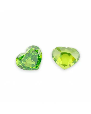 Gemma Corindone Sintetico Created Corundum Taglio Cuore 10x12mm 2pz Light Emerald-PIETRE DA CASTONE E ZIRCONI | Worldofjewel.com