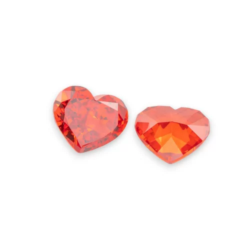 Gem Synthetic Corundum Created Corundum Heart Cut 10x12mm 4pcs Ruby