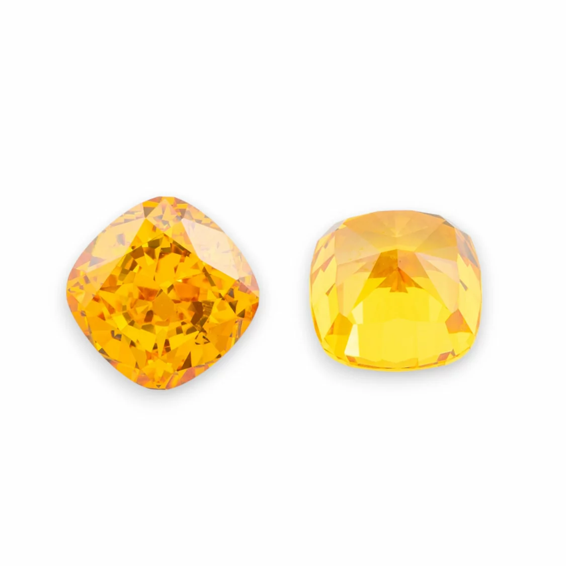 Gemma Corindone Sintetico Created Corundum Taglio Cuscino Antico 10mm 4pz Yellow Topaz-PIETRE DA CASTONE E ZIRCONI | Worldofjewel.com