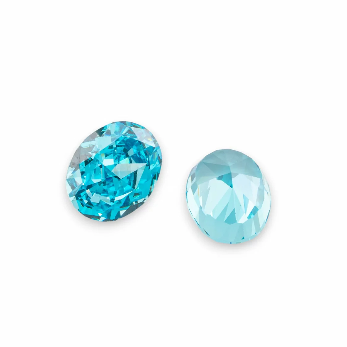 Gemma Corindone Sintetico Created Corundum Taglio Ovale 8x10mm 2pz Acquamarine-PIETRE DA CASTONE E ZIRCONI | Worldofjewel.com