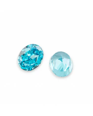 Gemma Corindone Sintetico Created Corundum Taglio Ovale 8x10mm 2pz Acquamarine-PIETRE DA CASTONE E ZIRCONI | Worldofjewel.com