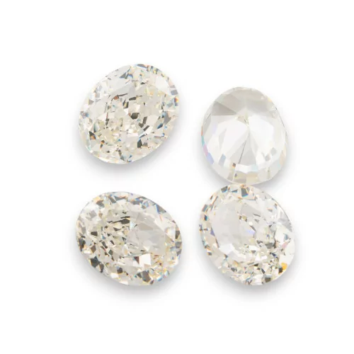 Corindon synthétique pierre précieuse créé corindon taille ovale 8x10mm 4pcs diamant blanc