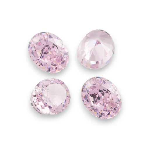 Gem Synthetic Corundum Created Corundum Oval Cut 8x10mm 4pcs Pink Sapphire