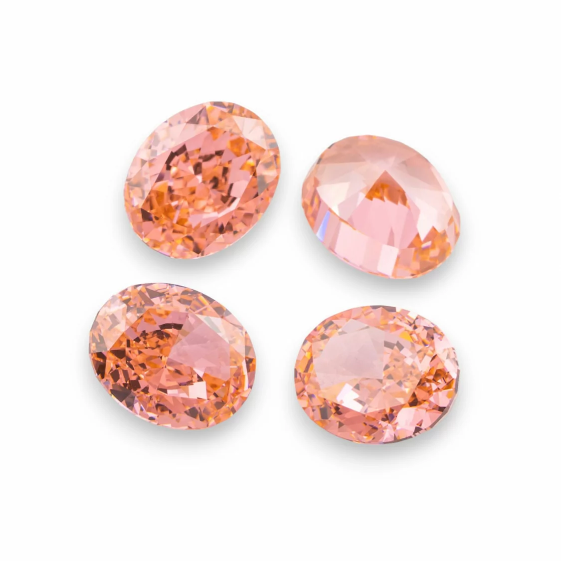 Gemma Corindone Sintetico Created Corundum Taglio Ovale 8x10mm 4pz Warm Pink-PIETRE DA CASTONE E ZIRCONI | Worldofjewel.com